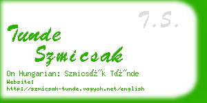 tunde szmicsak business card